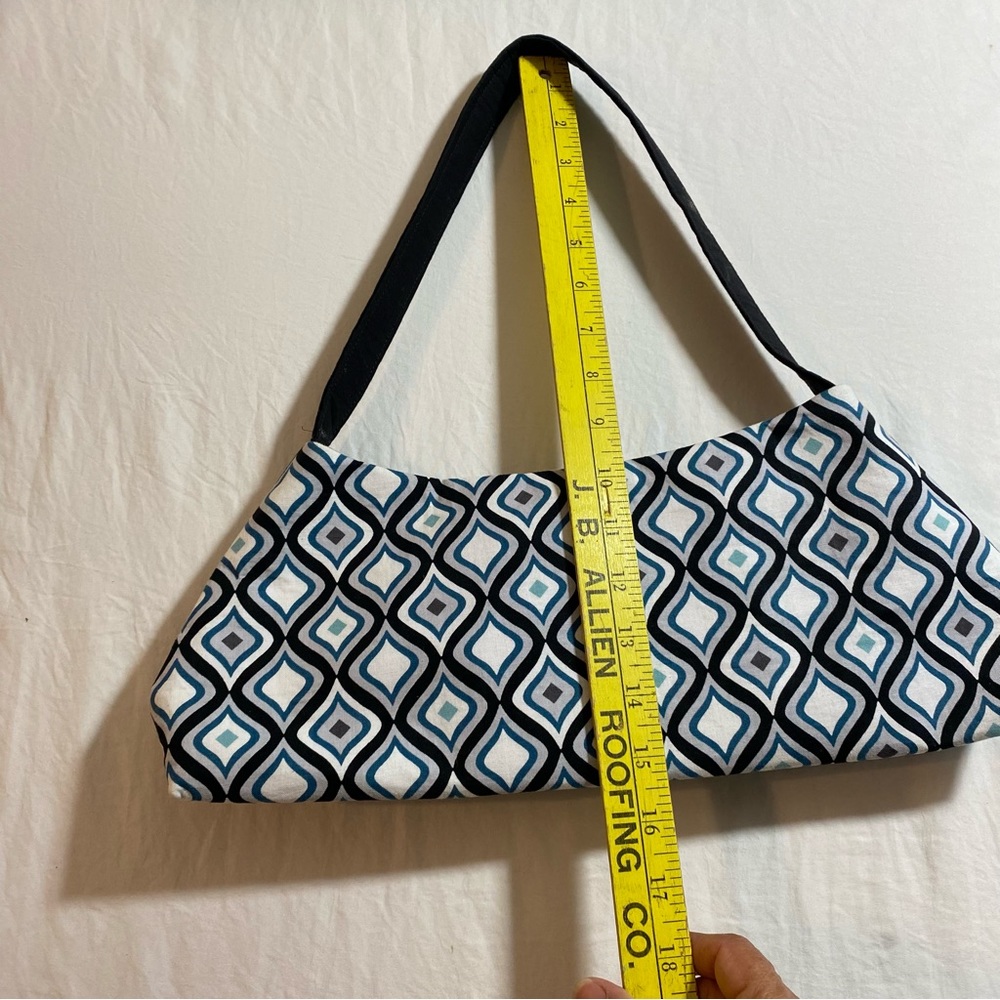 Handbags for hope patio purses fabric black white print snap button closure - Picture 5 of 8
